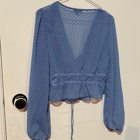 Dynamite-beautiful Blue shirt with dots - Picture 2 of 2